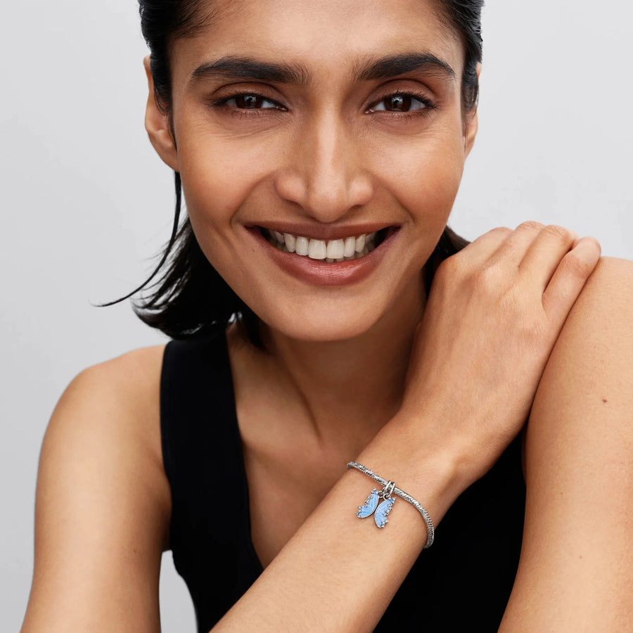 Dalijamas kabantis karoliukas „Drugelis“ - Pandora Lietuva