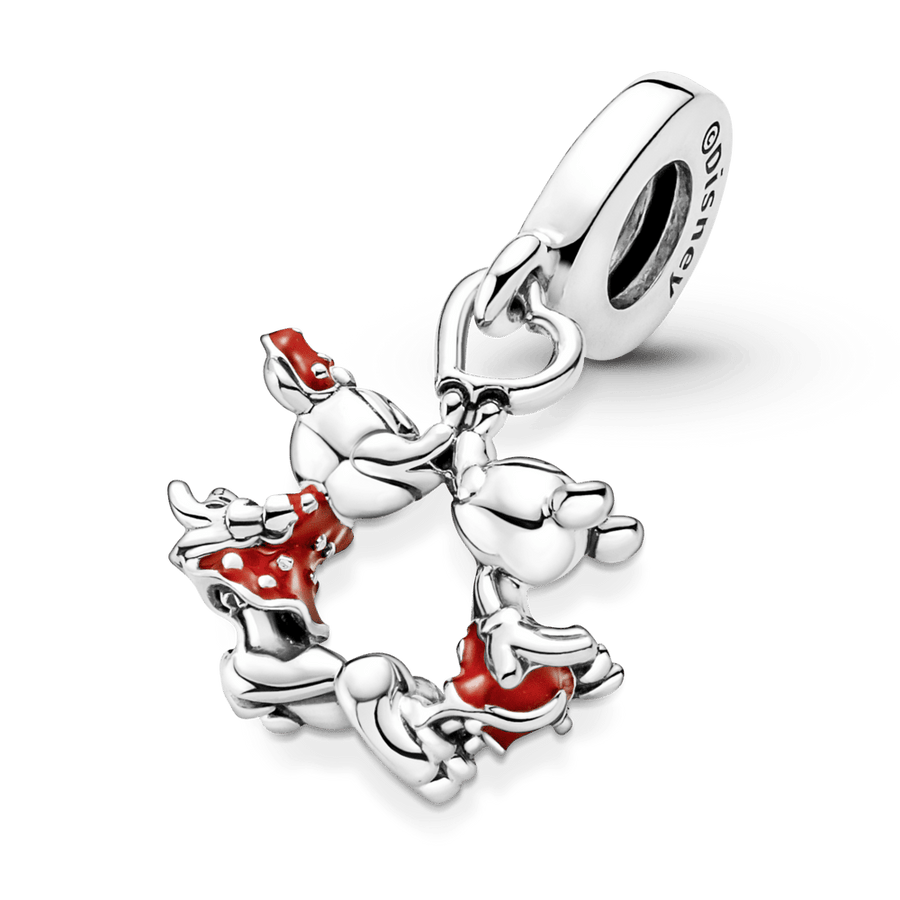 Disnėjaus Peliuko Mikio ir Pelytės Minės bučinio kabantis karoliukas - Pandora LT