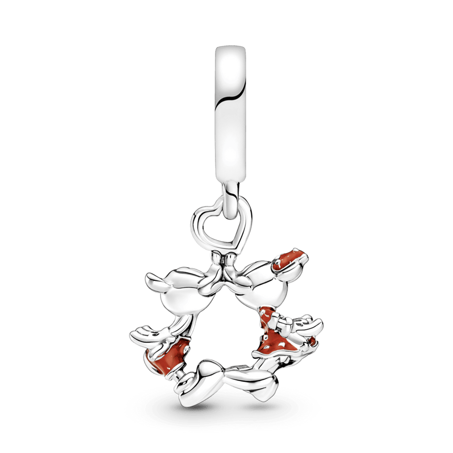 Disnėjaus Peliuko Mikio ir Pelytės Minės bučinio kabantis karoliukas - Pandora LT