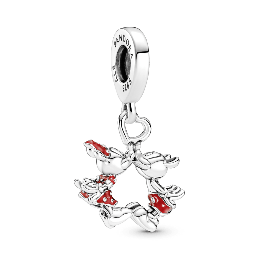 Disnėjaus Peliuko Mikio ir Pelytės Minės bučinio kabantis karoliukas - Pandora LT