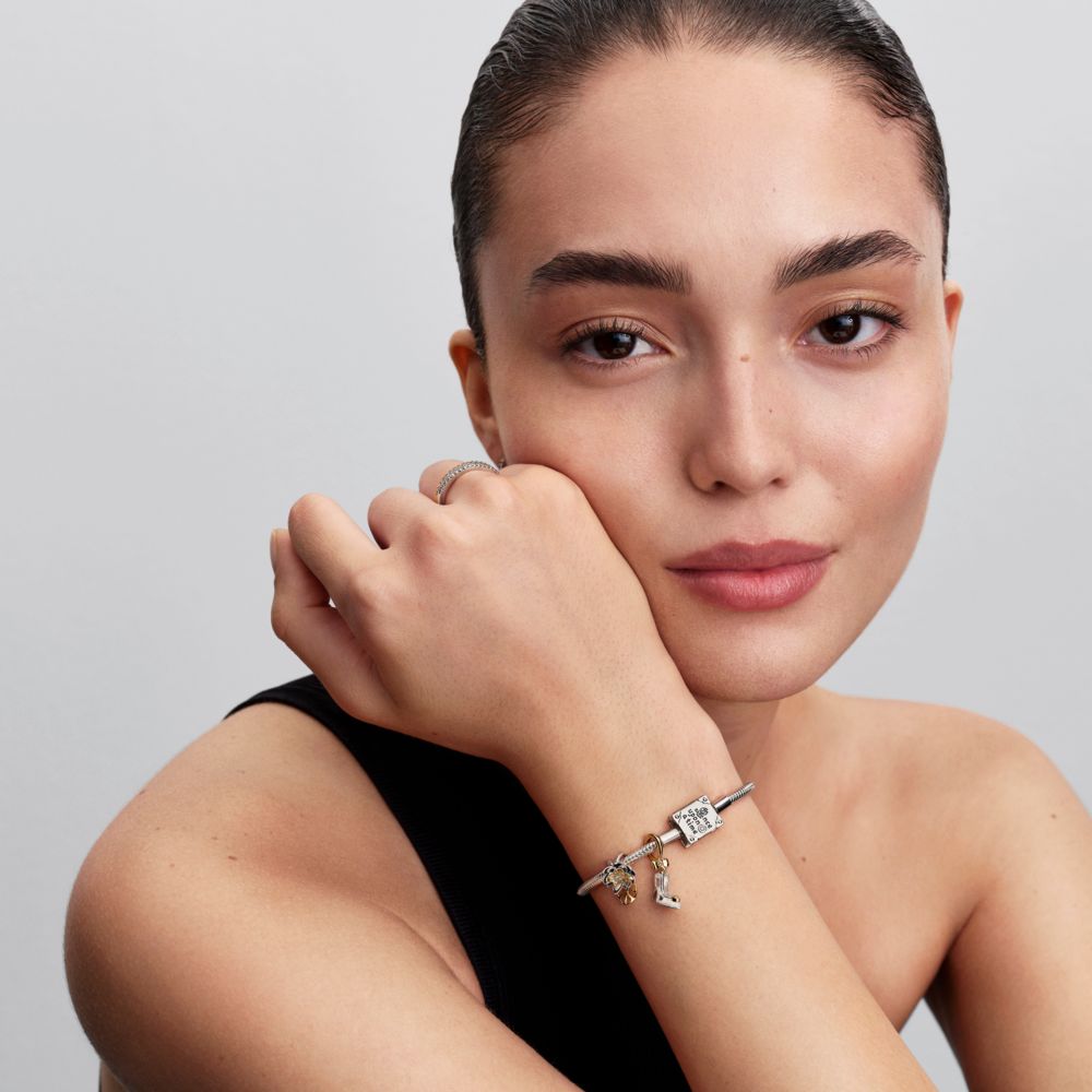 „Disney Princess“ gyvatės odos rašto grandinėlės apyrankė su laboratorijoje išaugintu deimantu „Pasakų knyga“ - Pandora Lietuva