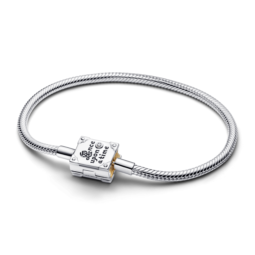 „Disney Princess“ gyvatės odos rašto grandinėlės apyrankė su laboratorijoje išaugintu deimantu „Pasakų knyga“ - Pandora Lietuva