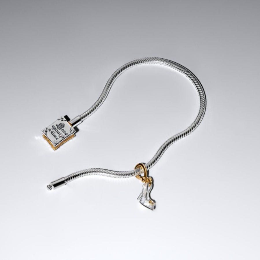 „Disney Princess“ gyvatės odos rašto grandinėlės apyrankė su laboratorijoje išaugintu deimantu „Pasakų knyga“ - Pandora Lietuva