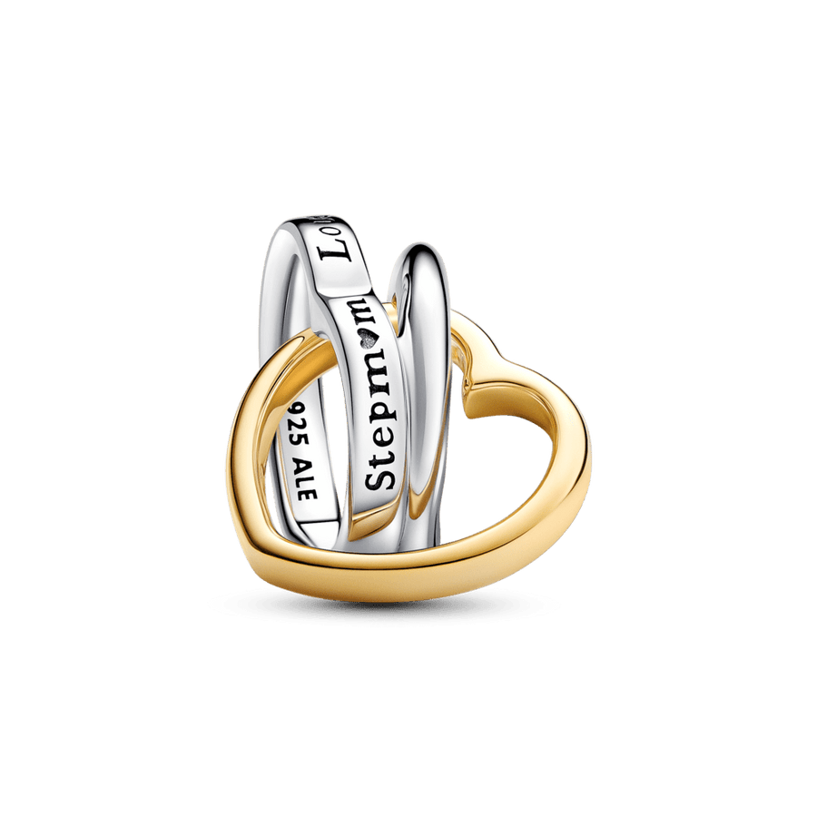 Dviejų atspalvių karoliukas „Susipynusios širdys pamotei“ - Pandora Lietuva