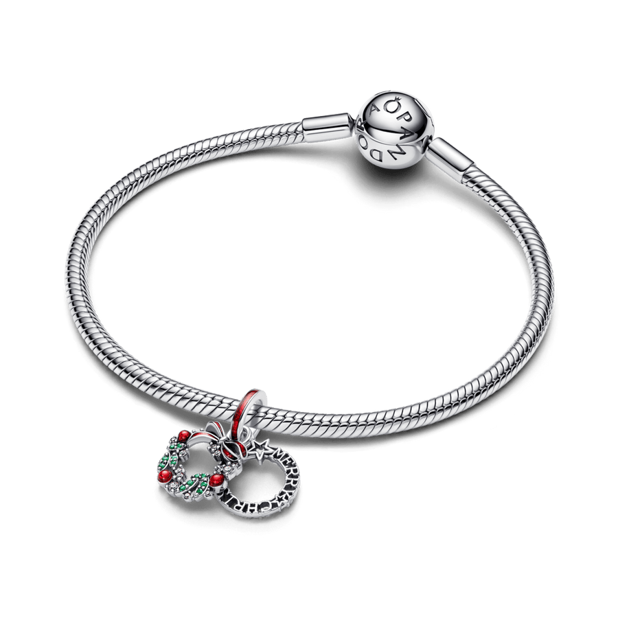 Dvigubas kabantis karoliukas „Šventinis vainikas“ - Pandora Lietuva