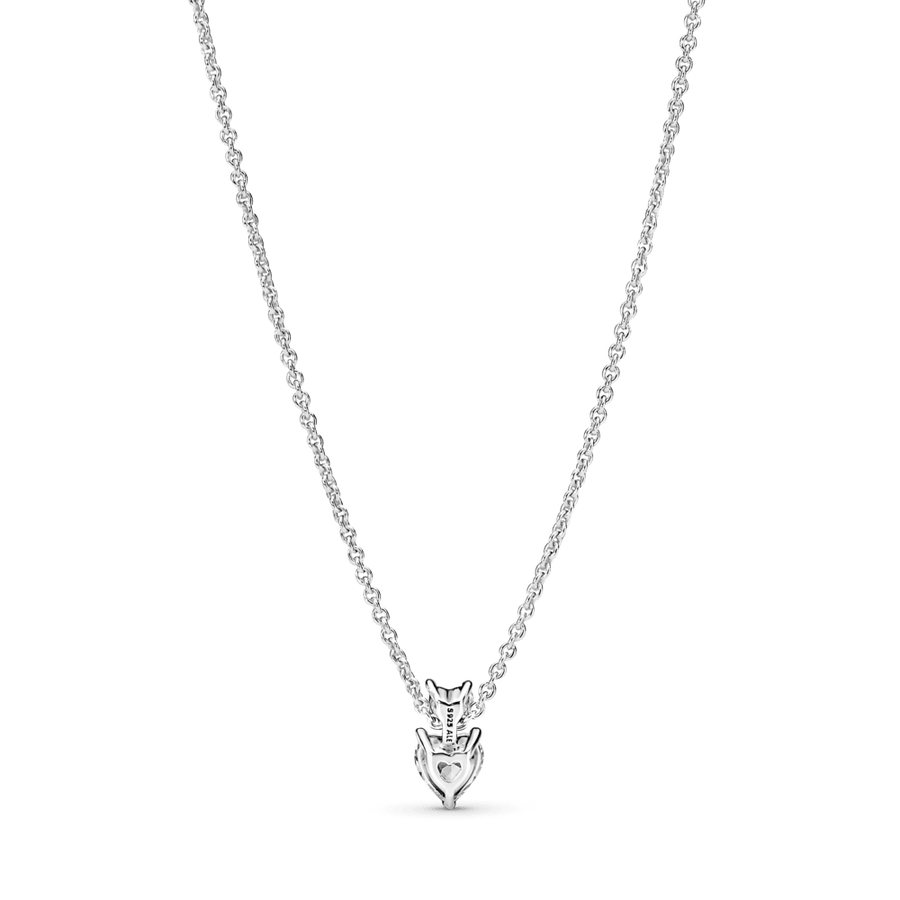 Dvigubos širdies žėrintis kaklo vėrinys - Pandora LT