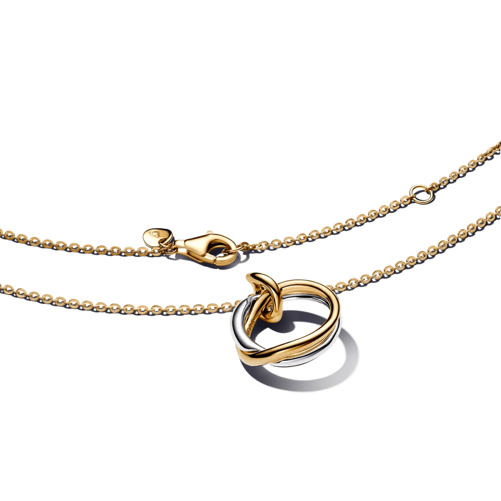 Dvispalvis organiškos formos vėrinys su pakabuku - Pandora Lietuva