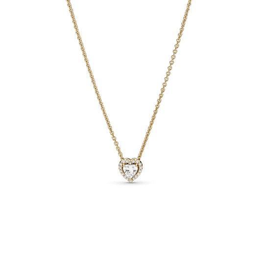 Grandinėlė su į širdelės formos pakabuką įsodintu akmeniu - Pandora LT