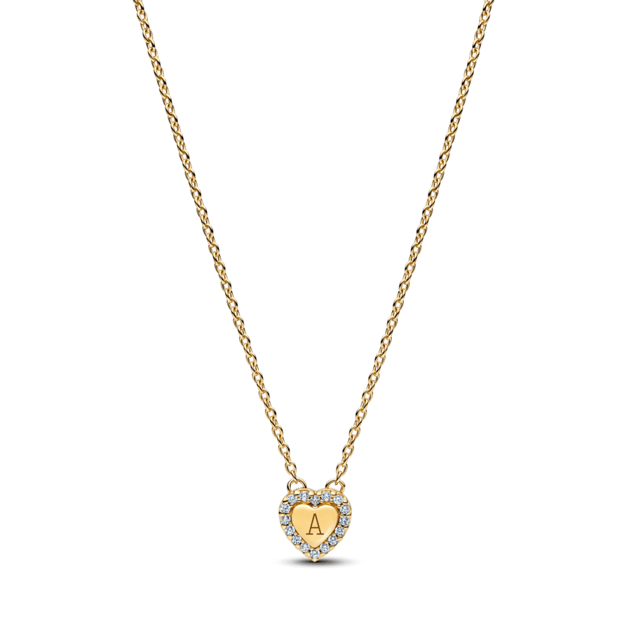 Graviruojamas koljė vėrinys su širdies formos aureole - Pandora Lietuva