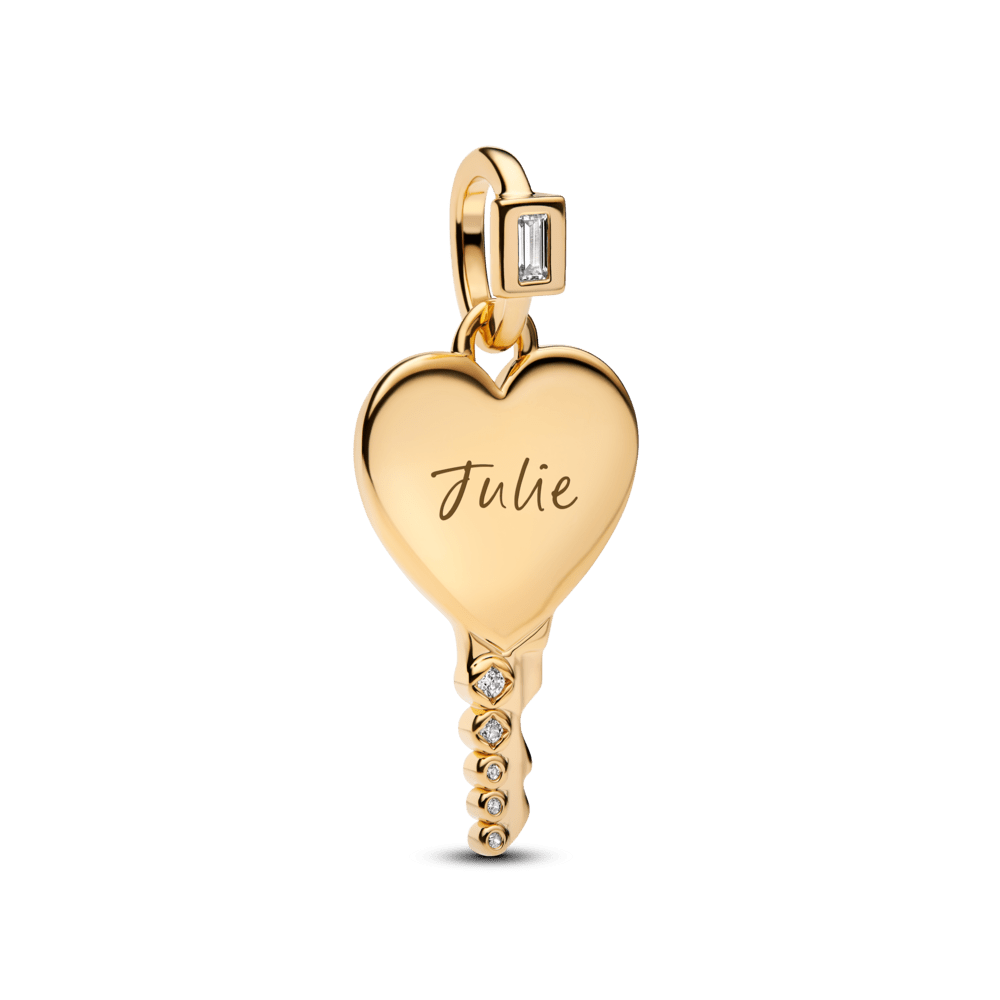 Graviruojamas pakabutis „Širdies formos spyna“ - Pandora Lietuva