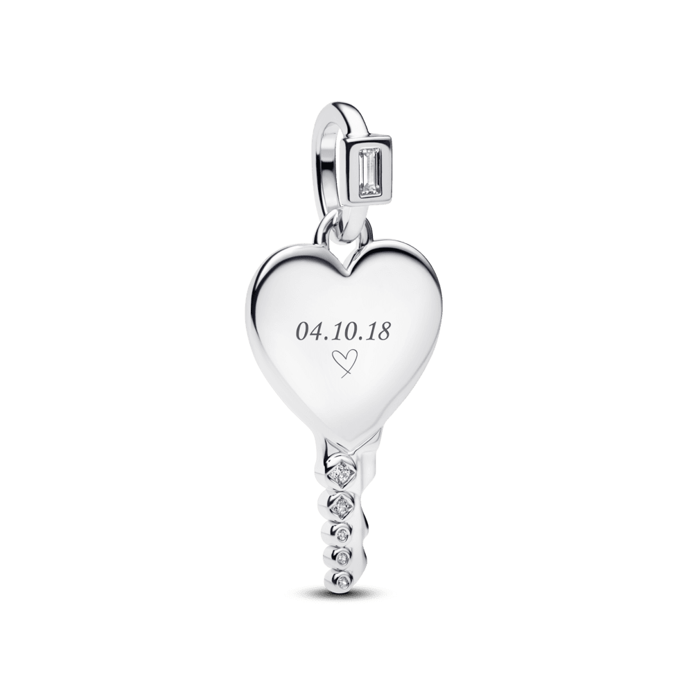 Graviruojamas pakabutis „Širdies formos spyna“ - Pandora Lietuva