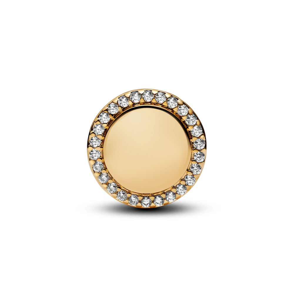 Graveeritav sädelev nööbikujuline amulett