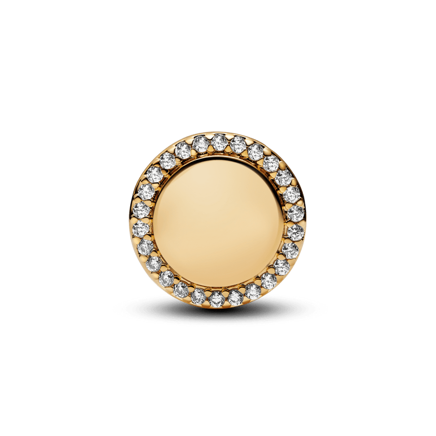 Graveeritav sädelev nööbikujuline amulett