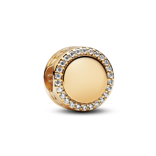 Graveeritav sädelev nööbikujuline amulett