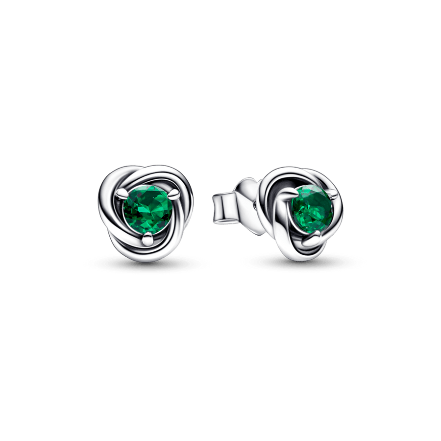 Green Eternity Circle Stud auskarai - Pandora Lietuva