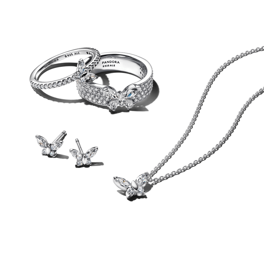 Įsmeigiami auskarai „Drugeliai“ - Pandora Lietuva