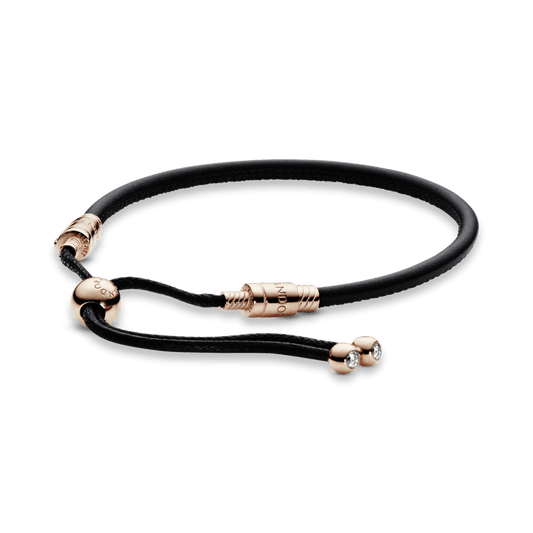 Juoda odinė apyrankė - Pandora Lietuva