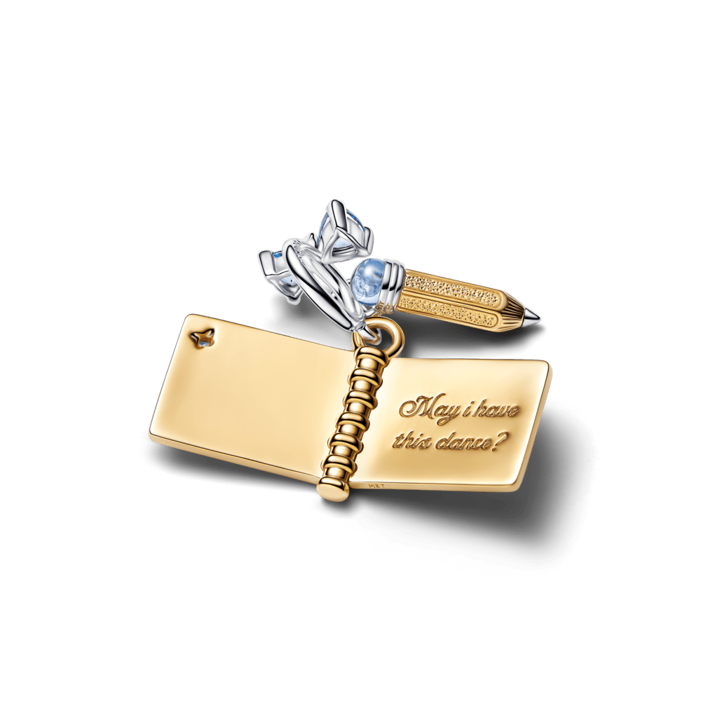 Kabantis „Bridžertonų“ karoliukas „Šokių kortelė ir pieštukas“ - Pandora Lietuva