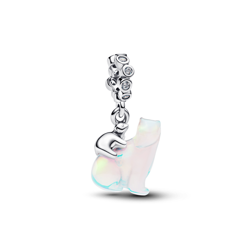 Kabantis karoliukas „Baltoji lokė ir jauniklis“ - Pandora Lietuva