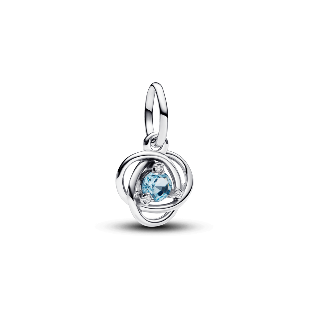 Karoliukas-pakabukas „Amžinybės ratas“ su žydru kristalu - Pandora Lietuva