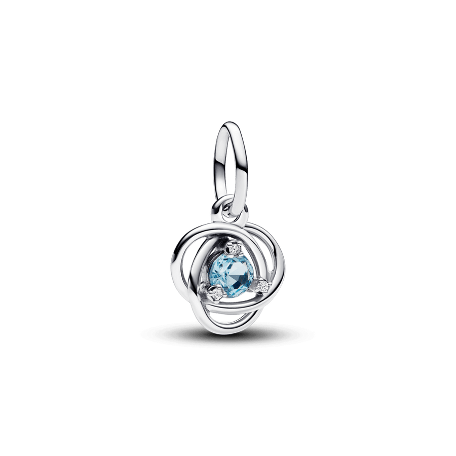 Karoliukas-pakabukas „Amžinybės ratas“ su žydru kristalu - Pandora Lietuva