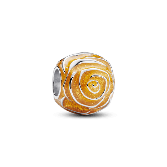 Karoliukas „Žydinti geltonos spalvos rožė“ - Pandora Lietuva