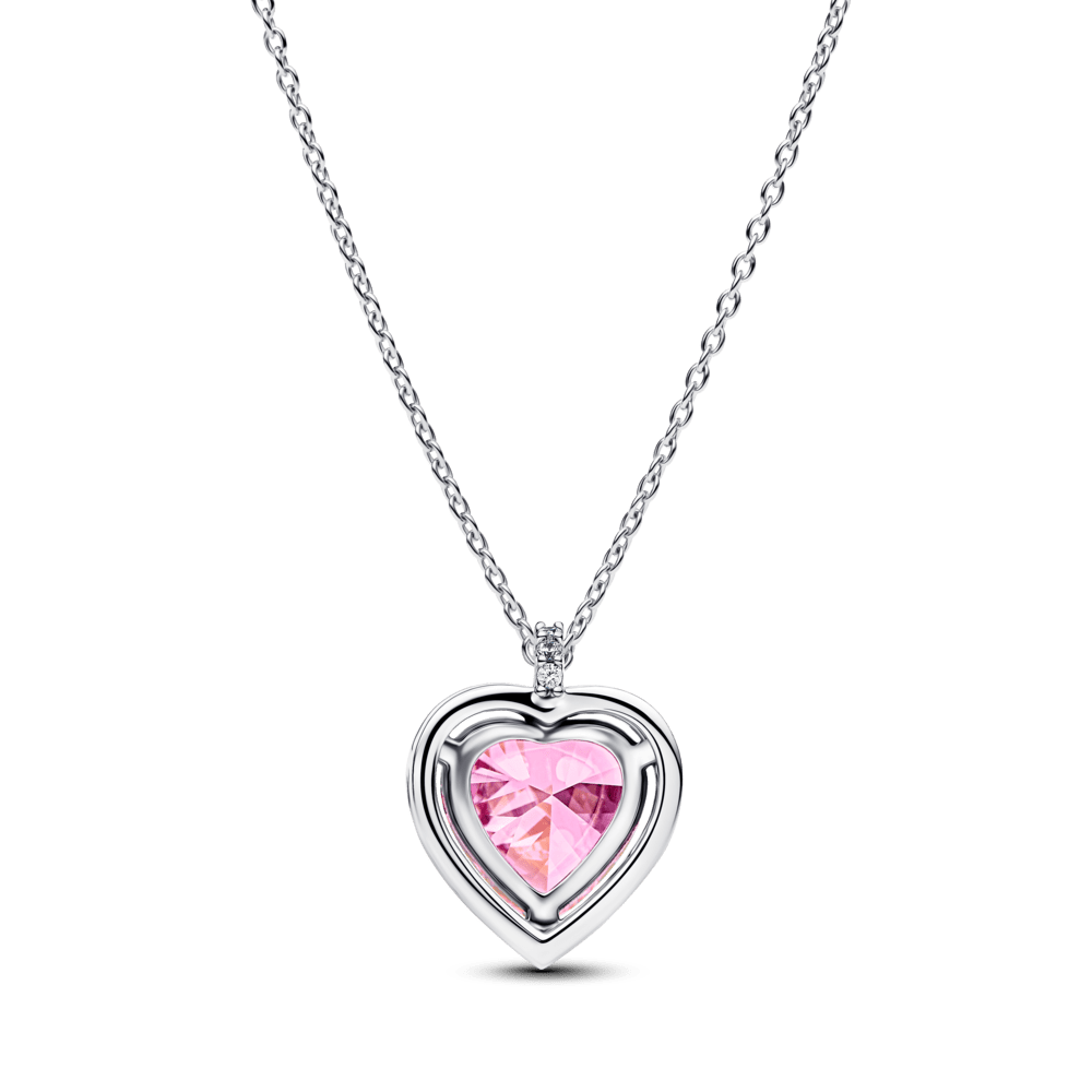 Koljė vėrinys su rožinės širdies formos aureole - Pandora Lietuva