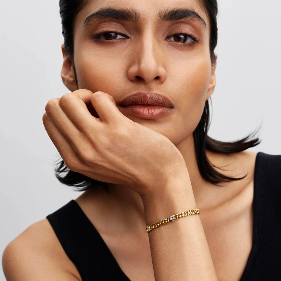 Kubos tipo grandinėlės apyrankė „Širdis“ - Pandora Lietuva