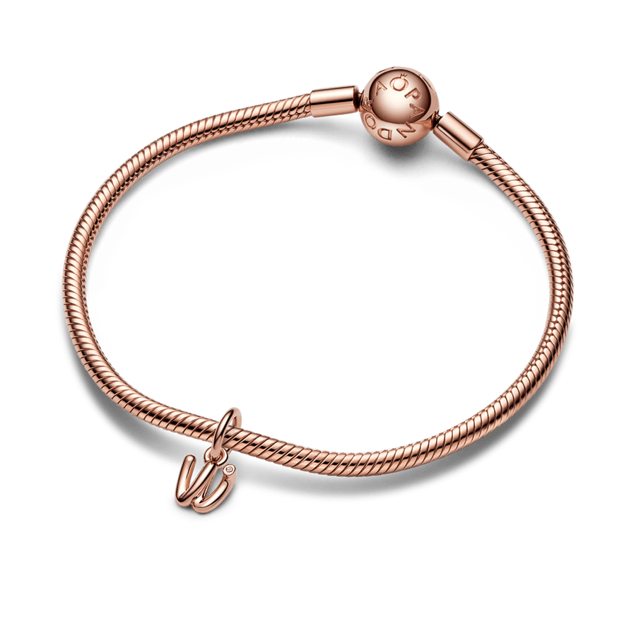 Letter w Script Alphabet Dangle Charm - Pandora Lietuva