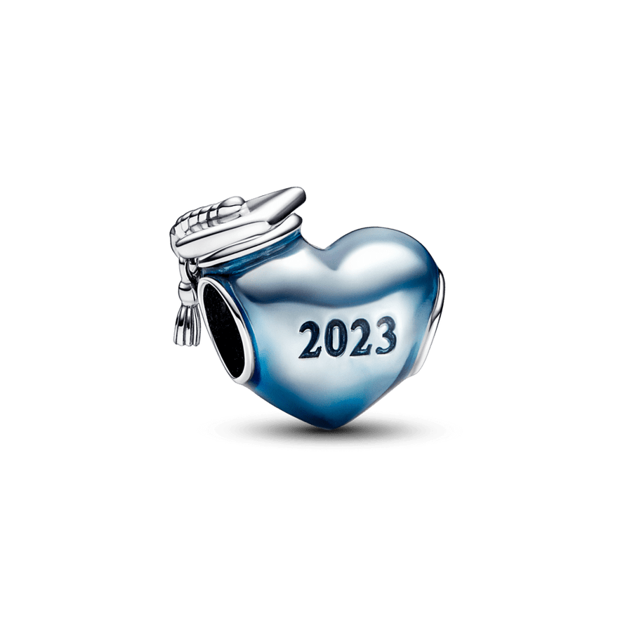 Mėlynas 2023 m. išleistuvių širdelės pakabukas - Pandora Lietuva