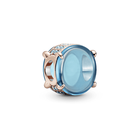 Mėlynojo ovalaus kabošono karoliukas - Pandora Lietuva