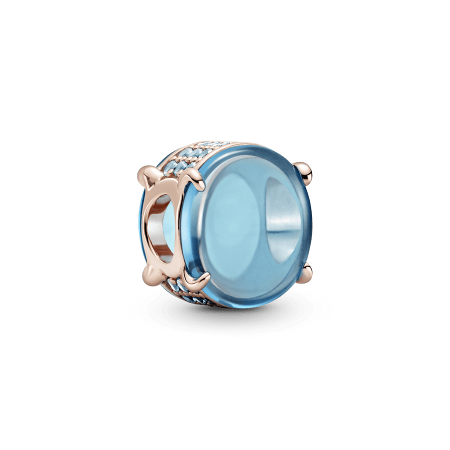 Mėlynojo ovalaus kabošono karoliukas - Pandora Lietuva