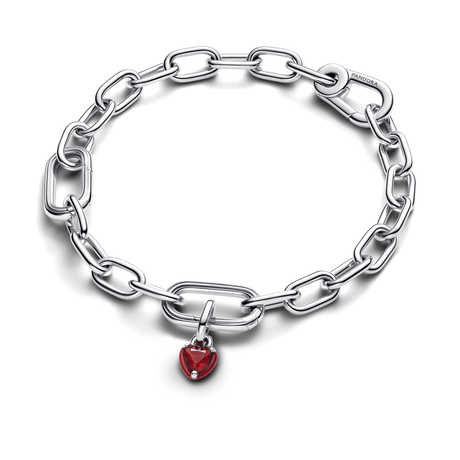 Mini kabantis karoliukas „Raudonos čakros širdis“ - Pandora Lietuva