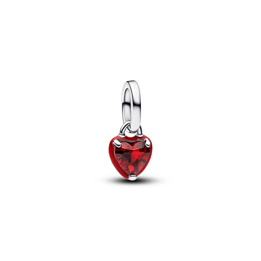 Mini kabantis karoliukas „Raudonos čakros širdis“ - Pandora Lietuva