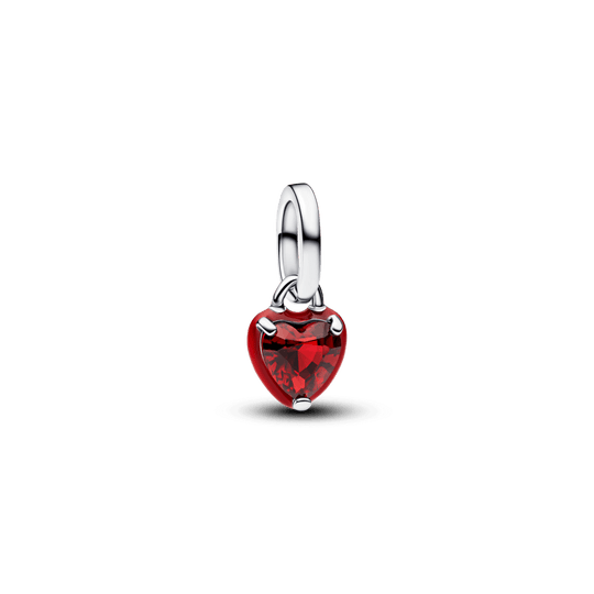 Mini kabantis karoliukas „Raudonos čakros širdis“ - Pandora Lietuva