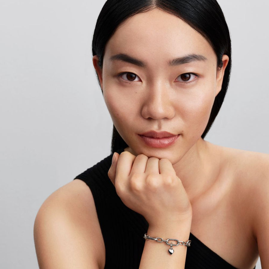 Mini kabantis karoliukas „Širdis“ - Pandora Lietuva