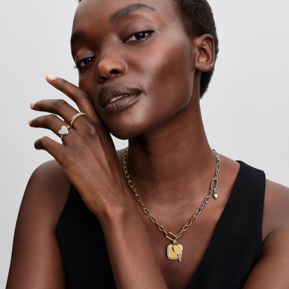 Mini kabantis karoliukas „Širdis“ - Pandora Lietuva