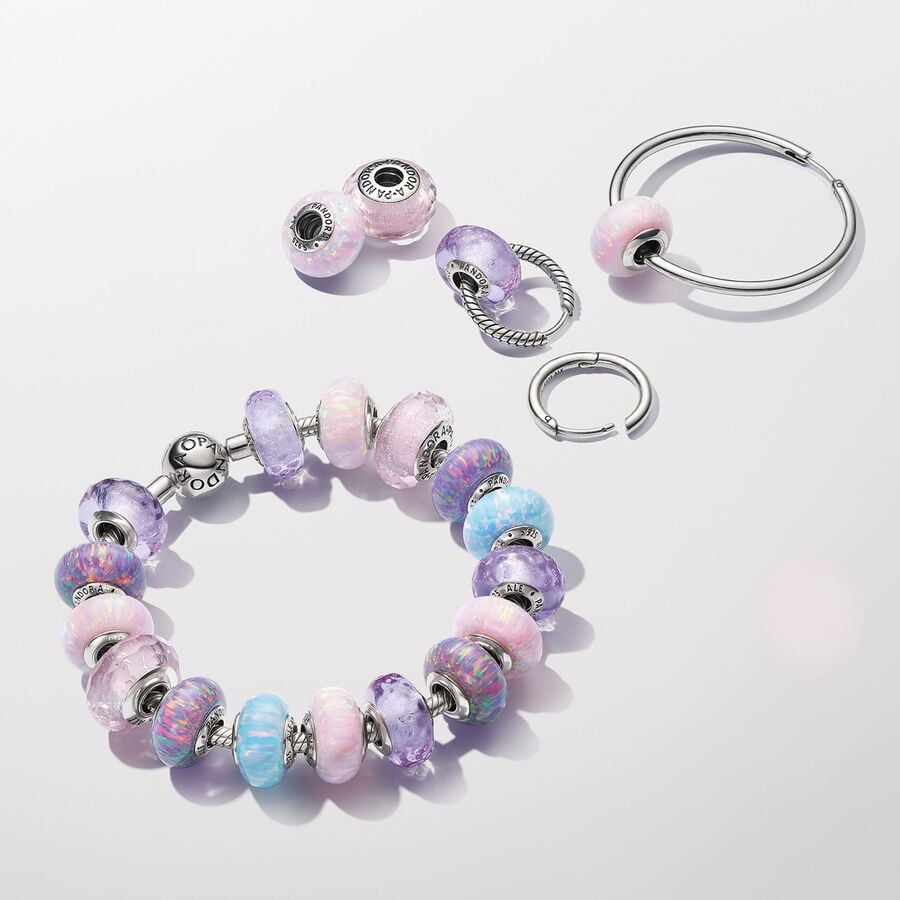 Opalinės violetinės spalvos pakabukas - Pandora Lietuva