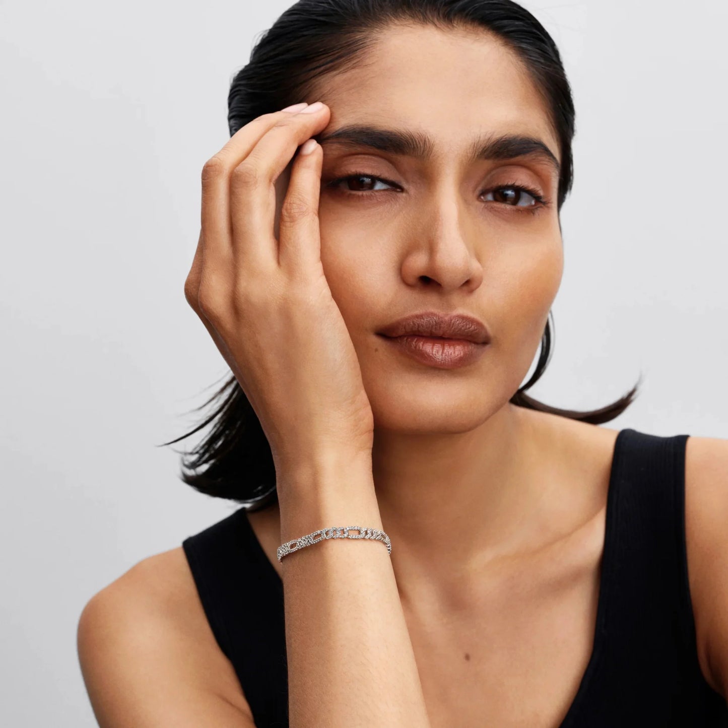 Ovalių Kubos tipo grandžių apyrankė - Pandora Lietuva