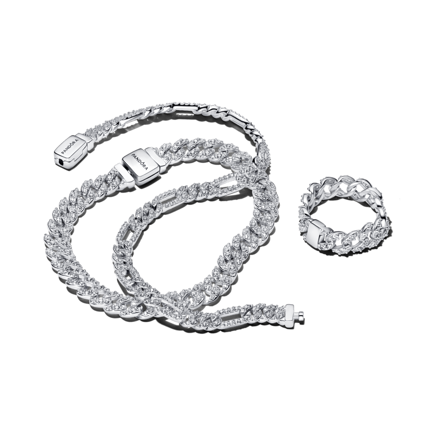 Ovalių Kubos tipo grandžių apyrankė - Pandora Lietuva