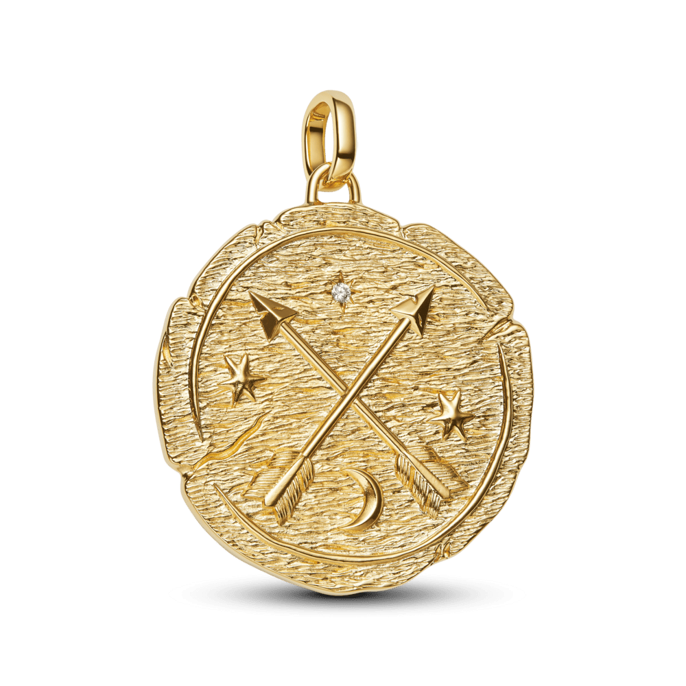 Suur medaljoniga amulett „Ristuvad nooled“
