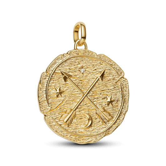 Suur medaljoniga amulett „Ristuvad nooled“