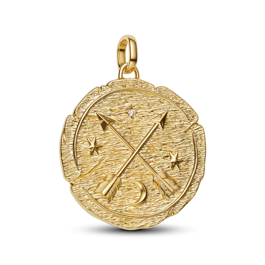 Suur medaljoniga amulett „Ristuvad nooled“