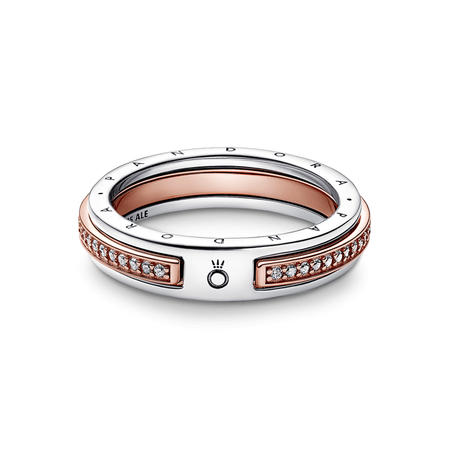 Pandora Signature Dvispalvis Logo ir Pavé Žiedas - Pandora Lietuva