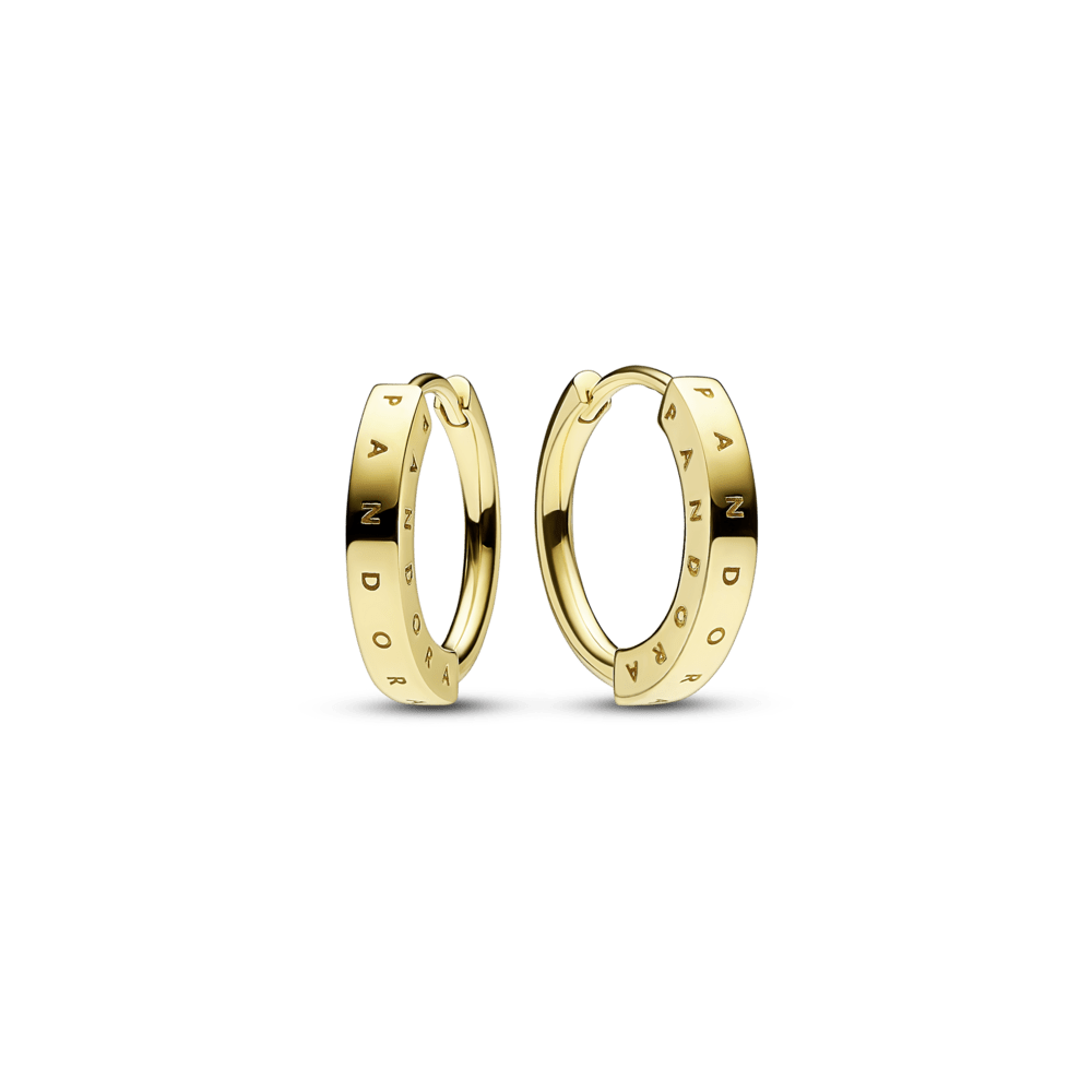 Pandora Signature I-D Hoop Earrings auskarai - Pandora Lietuva