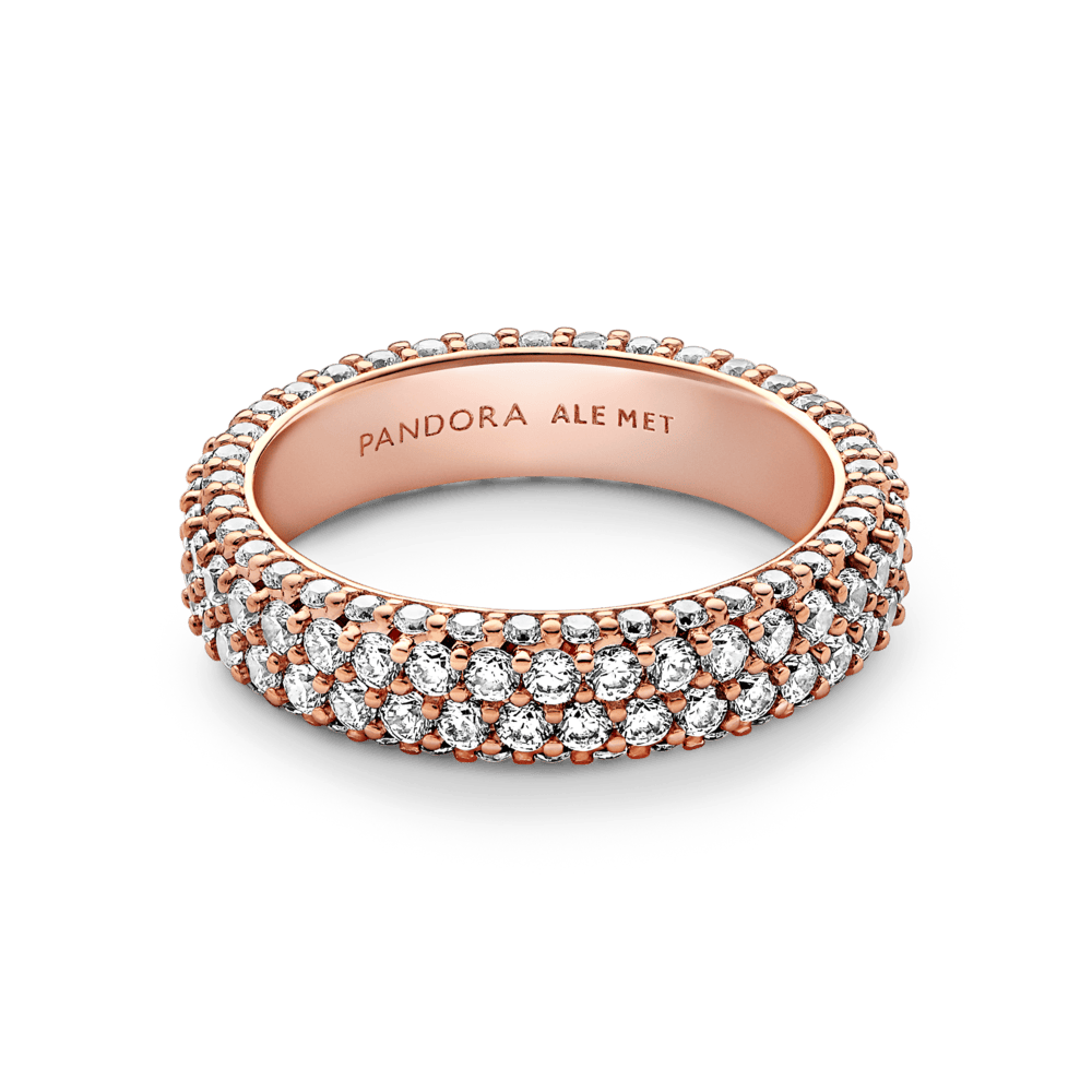 Pandora Timeless Pavé dviejų eilių žiedas - Pandora Lietuva