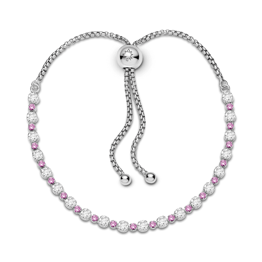 Pink & Clear Sparkle Slider Bracelet - Pandora Lietuva