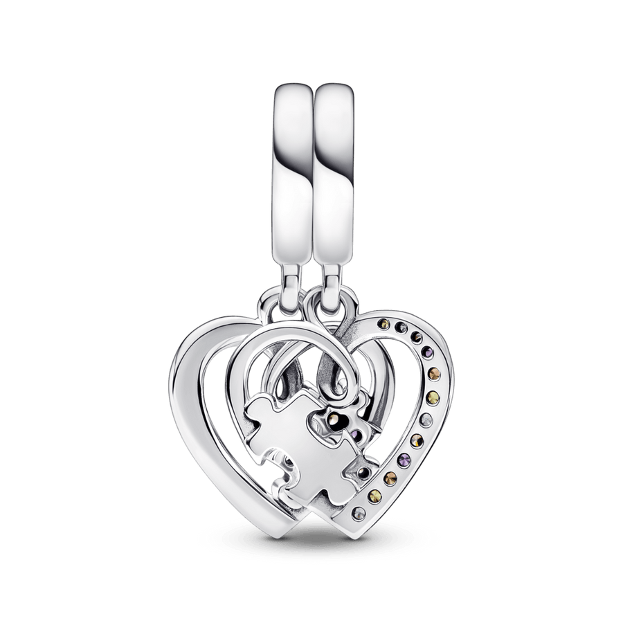 Puzzle Piece Hearts Splittable Friendship Dangle Charm - Pandora Lietuva