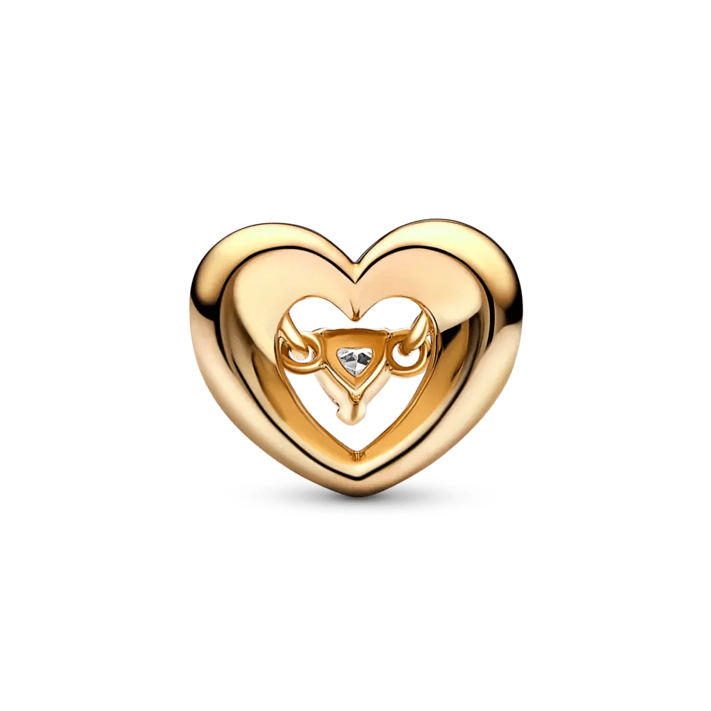Radiant Heart & Floating Stone Charm amuletas - Pandora Lietuva