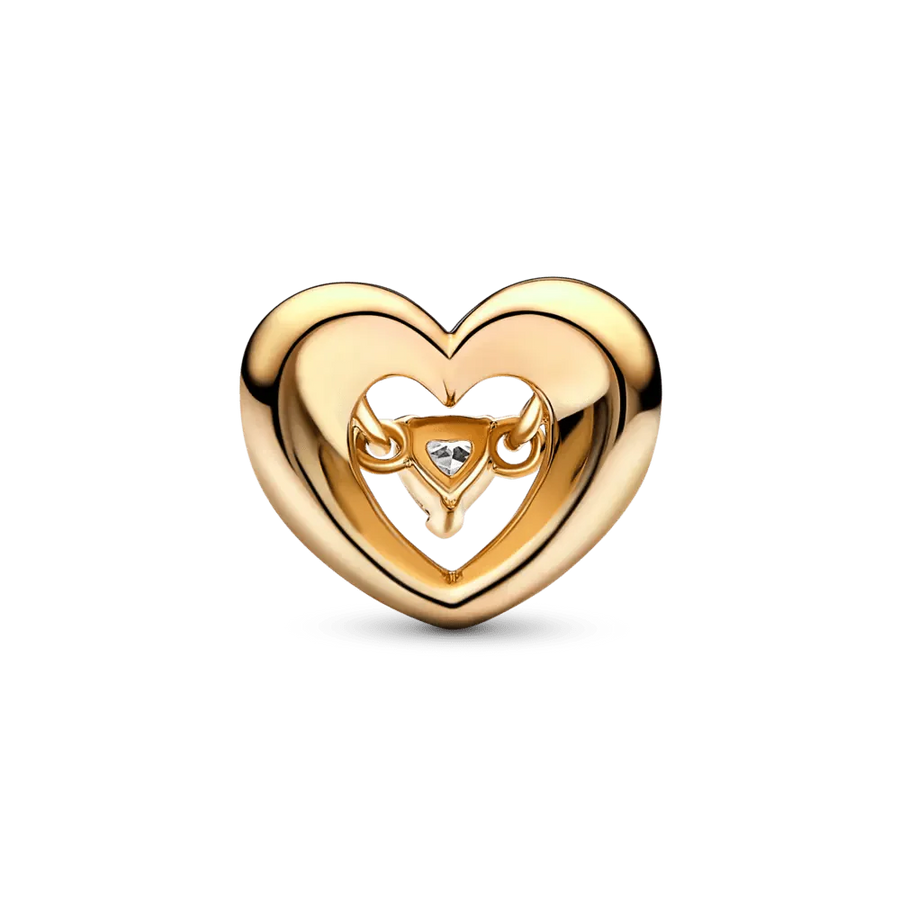 Radiant Heart & Floating Stone Charm amuletas - Pandora Lietuva
